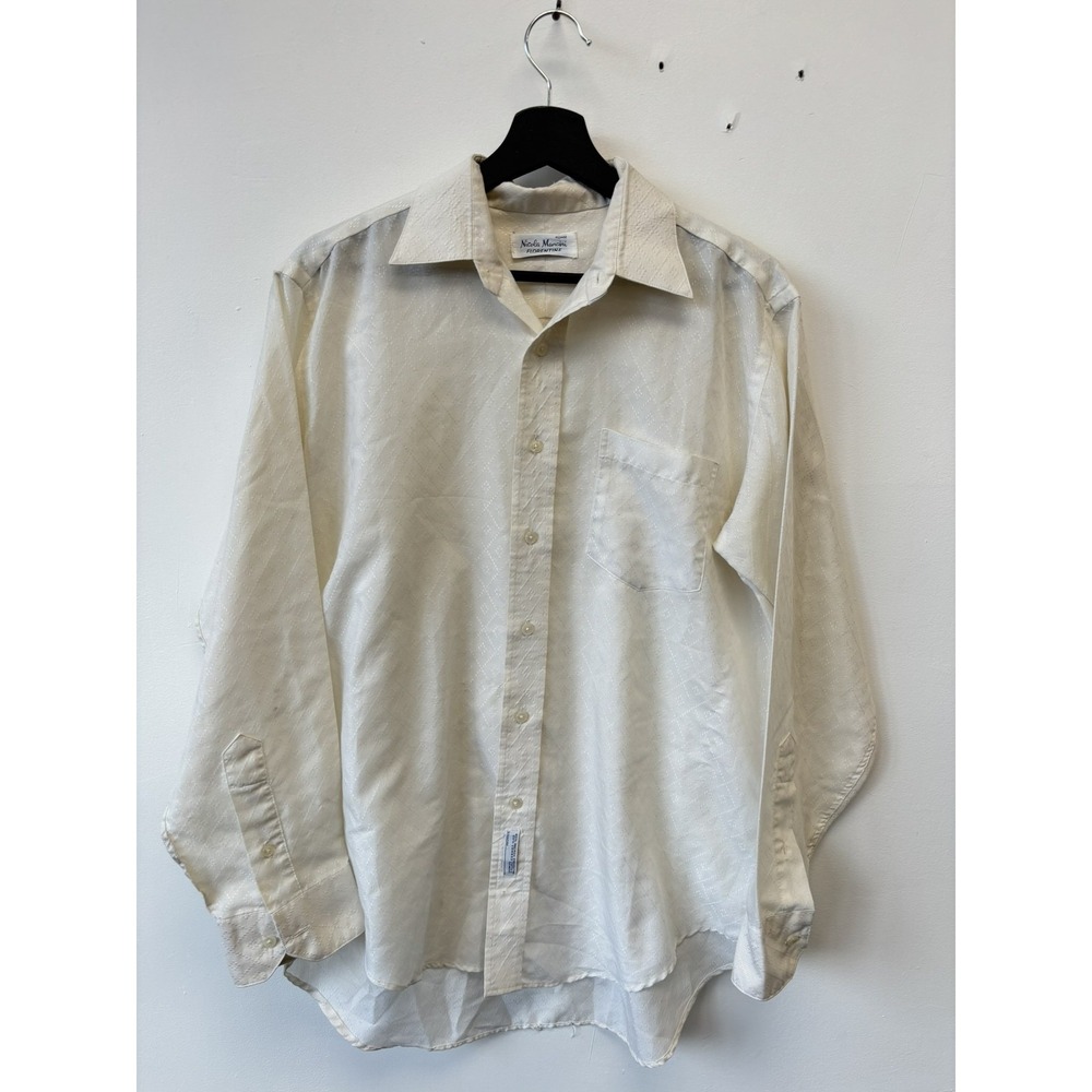 Vintage Nicola Mancini‎ Shirt Mens Large Pattern Long Sleeve Button Up Italy
